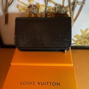 Black Textured Epi Leather Key Fob. Closet clear-out no returns.